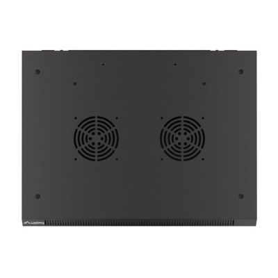 13. Szafa jednosekcyjna Lanberg WF01-6427-10B (27U; 1300mm / 600mm / 450 mm; wisząca; Szklane; 19''; kolor czarny)