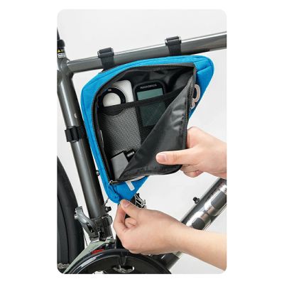 3. Torba rowerowa Rockbros G002 Flash Journey na ramę trójkątna 1.4 l - niebieska