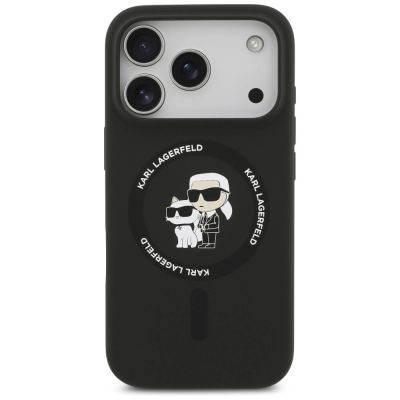 3. Etui Karl Lagerfeld Silicone Karl&Choupette Ring MagSafe na iPhone 18 Pro Max / iPhone 17 Pro Max - czarne