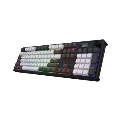 3. HATOR Skyfall Pro Wireless 100 klawiatura Gaming USB + RF Wireless + Bluetooth QWERTY US English Czarny, Szary