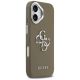 4. Etui Guess Grained Big 4G Classic Logo na iPhone 17 - brązowe