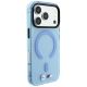 4. Etui BMW M IML Frosted Metal Logo & Trims MagSafe na iPhone 17 Pro Max / 18 Pro Max - niebieskie