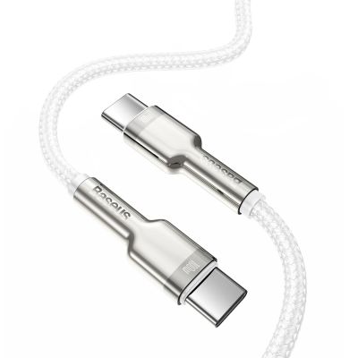 3. Kabel Baseus Cafule Metal 100W USB-C - USB-C 2m - biały