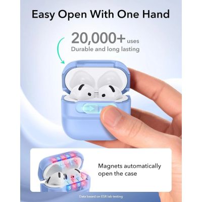 6. Etui ESR Pulse HaloLock MagSafe na Apple AirPods 4 / 5 - jasnoniebieskie