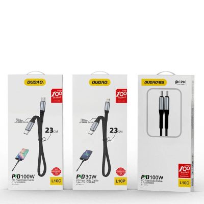 5. Kabel Dudao L10P Lightning - USB-C PD 20W 0,23m - czarny