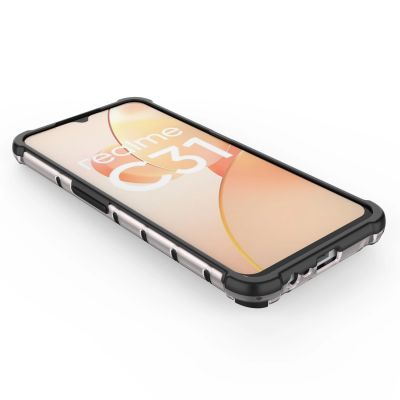 11. Honeycomb etui pancerny pokrowiec z żelową ramką Realme C31 przezroczysty