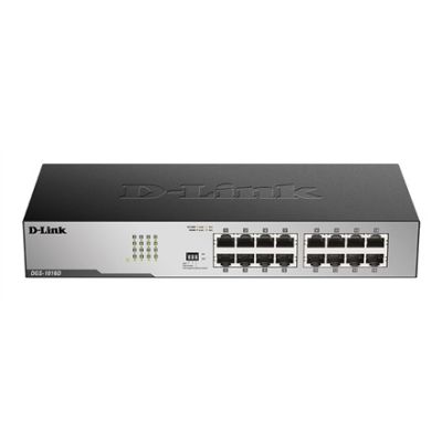 4. D-Link DGS-1016D/E łącza sieciowe Nie zarządzany Czarny, Metaliczny