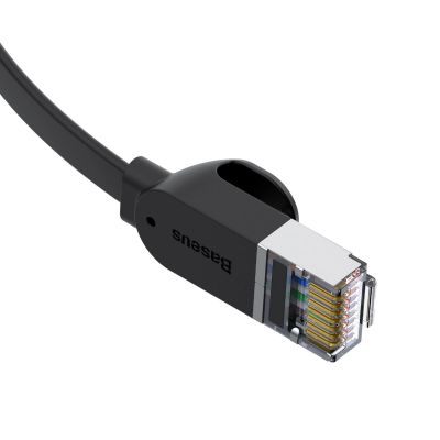 2. Kabel Baseus High Speed sieciowy płaski Ethernet CAT6 RJ45 1m - czarny