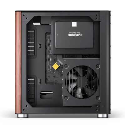 19. Obudowa PC Jonsbo TK-0, Mini-Tower, Mini-ITX, Tempered Glass, Holz - schwarz