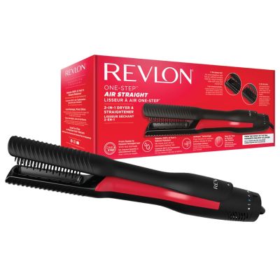 5. Revlon One-Step Air Straight Szczotka do prostowania Ciepły Czarny, Czerwony