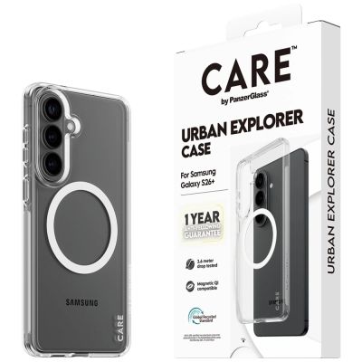 5. Etui CARE by PanzerGlass Urban Explorer Transparent w. White Qi na Samsung Galaxy S26+ - przezroczyste