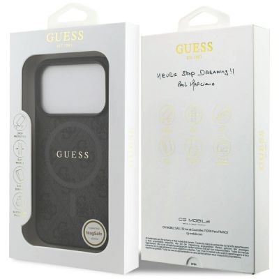 8. Etui Guess 4G Ring Classic Logo MagSafe  do iPhone 17 Pro - czarne