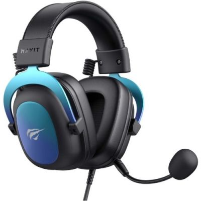 2. Słuchawki gamingowe bluetooth HAVIT H2002U PRO (czarno-niebieskie)