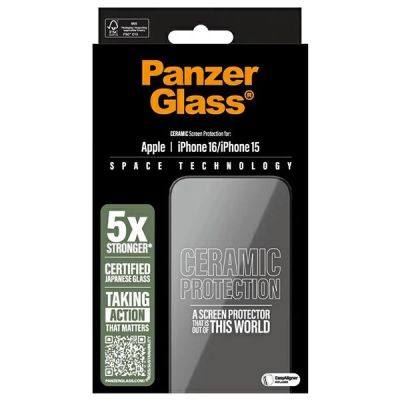 4. Szkło hartowane PanzerGlass Ceramic Screen Protector Ultra-Wide Fit na iPhone 16