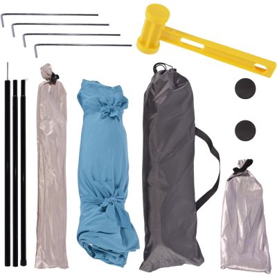 8. PAWILON TURYSTYCZNY PLAŻOWY PRZECIWSŁONECZNY OBCIĄŻANY PIASKIEM LYCRA 2.1X2X1.5M