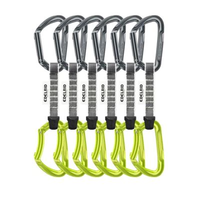 Edelrid 737910106270 karabińczyk do wspinaczki Zapięcie z blokadą W kształcie litery D Zielony, Szary 6 szt.