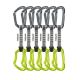 Edelrid 737910106270 karabińczyk do wspinaczki Zapięcie z blokadą W kształcie litery D Zielony, Szary 6 szt.