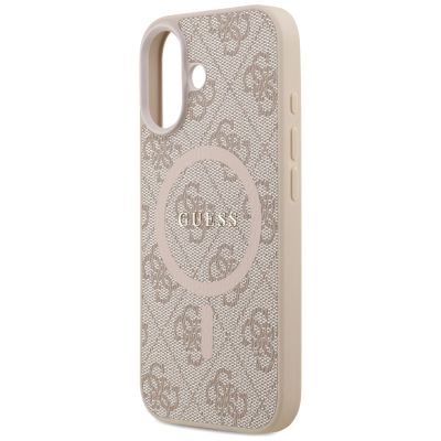 6. Etui Guess 4G Ring Classic Logo MagSafe na iPhone 17 - różowe