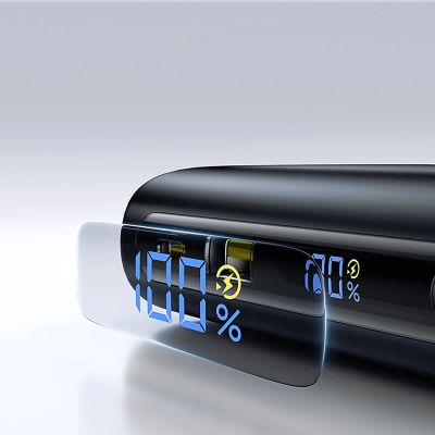 14. Powerbank Baseus EnerFill FC41 25000mAh 145W z wyświetlaczem cyfrowym i wbudowanym podwójnym kablem USB-C - czarny