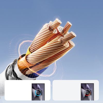 3. Kabel Joyroom S-A28 Flash Series 3A USB-A - USB-C 1m - biały