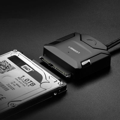 4. Ugreen kabel adapter do dysku 2.5'' / 3.5'' (USB-A 3.0 - SATA) czarny (CR108)