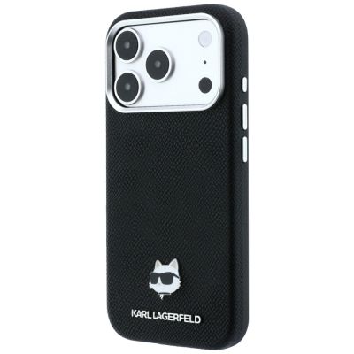 2. Etui Karl Lagerfeld Grained Choupette Head Metal MagSafe na iPhone 17 Pro Max / 18 Pro Max - czarne