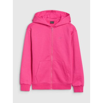 6. Bluza dresowa rozpinana z kapturem dziewczęca 4F Junior 4FJRAW24TSWSF1830-55S