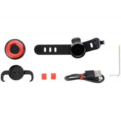 2. Lampka rowerowa Rockbros Q5 tylna z inteligentnym systemem stop - czarna