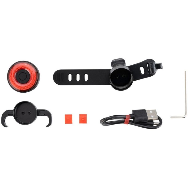 2. Lampka rowerowa Rockbros Q5 tylna z inteligentnym systemem stop - czarna