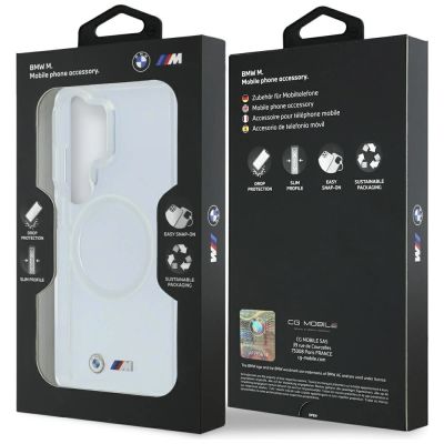 8. Etui BMW IML Shockproof Metal Logo MagSafe na Samsung Galaxy S26 Ultra - przezroczyste