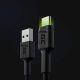 2. GREEN CELL KABEL KABGC06 GC RAY USB - USB-C 120CM, ZIELONY LED, SZYBKIE ŁADOWANIE ULTRA CHARGE, QC 3.0