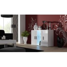 Komoda 120cm SOHO S7 biały/ biały połysk