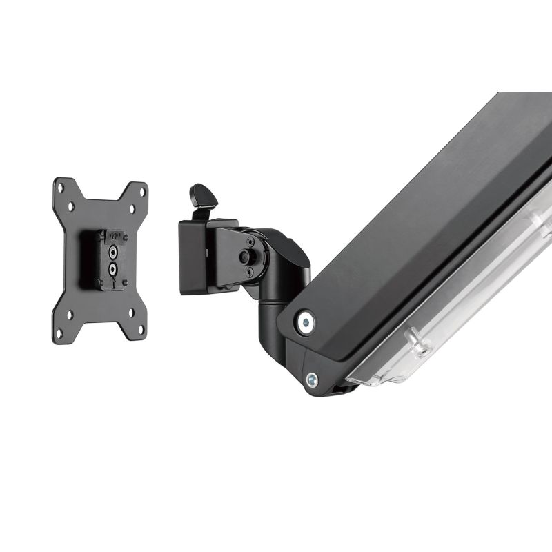 71. Ramię biurkowe pojedyńcze z zaciskiem 1xLCD z sprężyną gazową max. 35" i 15kg