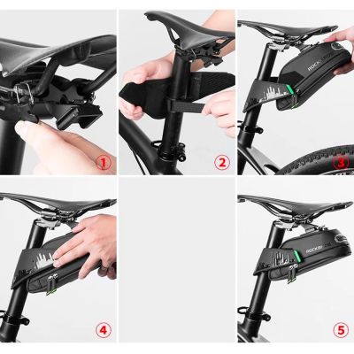 11. Torba rowerowa Rockbros C27-1 pod siodełko - czarna