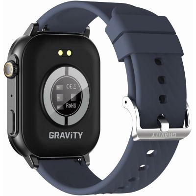 9. Smartwatch Damski GRAVITY GT15-12 Granatowy Pasek Silikonowy + Czarna Bransoleta