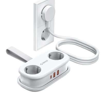 Listwa zasilająca Orico AP3 20W GaN 5w1 2x AC + 2x USB-A + 1x USB-C - biała