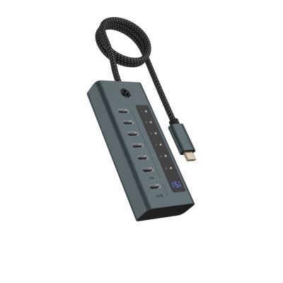 2. ICY BOX IB-HUB1457-C31 USB 3.2 Gen 1 (3.1 Gen 1) Type-C 10000 Mbit/s Niebieski, Szary
