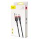 19. Baseus Cafule Cable wytrzymały nylonowy kabel przewód USB / micro USB 2A 3M czarno-czerwony (CAMKLF-H91)