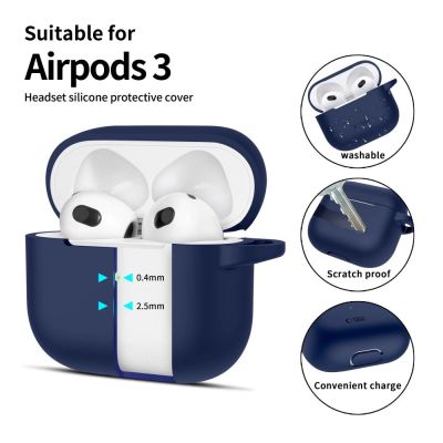2. Etui Tech-Protect Silicone Hook na Apple AirPods 3 - niebieskie