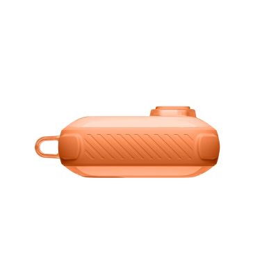 4. Etui AMAZINGTHING Titan Pro Mag Case Clear do AirPods Pro 3 - pomarańczowe