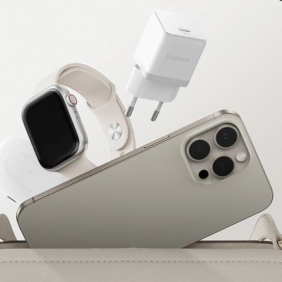 11. Ładowarka sieciowa Baseus Palm 1C 20W (z kablem Baseus Mini White USB-C 60W (20V/3A) 1m) - biała