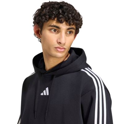 4. Bluza męska adidas Essentials 3-Stripes Fleece Hoodie czarna KY6602
