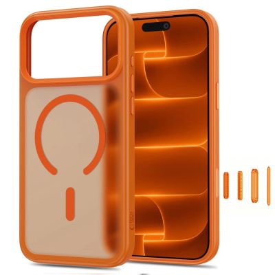 2. Etui Tech-Protect Magmat Magsafe CC na iPhone 18 Pro Max / 17 Pro Max - pomarańczowe matowe