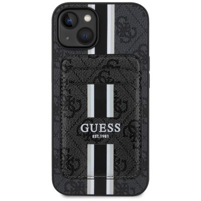 2. Etui Guess 4G Stripes z portfelem Magsafe do iPhone 15 czarny