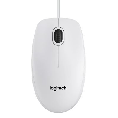 3. Mysz Logitech B100 910-003360 (optyczna; 800 DPI; kolor biały)