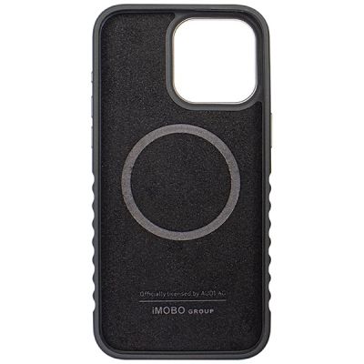 8. Etui Audi Genuine Leather z MagSafe na iPhone 15 Pro - czarno-czerwone