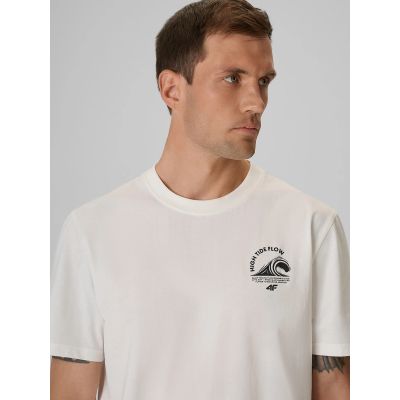 3. T-shirt relaxed z nadrukiem męski 4F 4FRSS26TTSHM4296-11S
