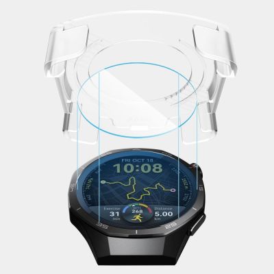 4. Szkło hartowane Tech-Protect Easy Set+ 2-pack na Huawei Watch GT 5 Pro 46 mm - przezroczyste