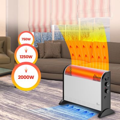 5. Extralink LCV-06 | Grzejnik konwektorowy | 2000W, 3 tryby, termostat, wentylator
