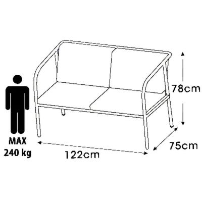 22. ZESTAW MEBLI OGRODOWYCH 5 CZEŚCIOWY MEDIOLAN